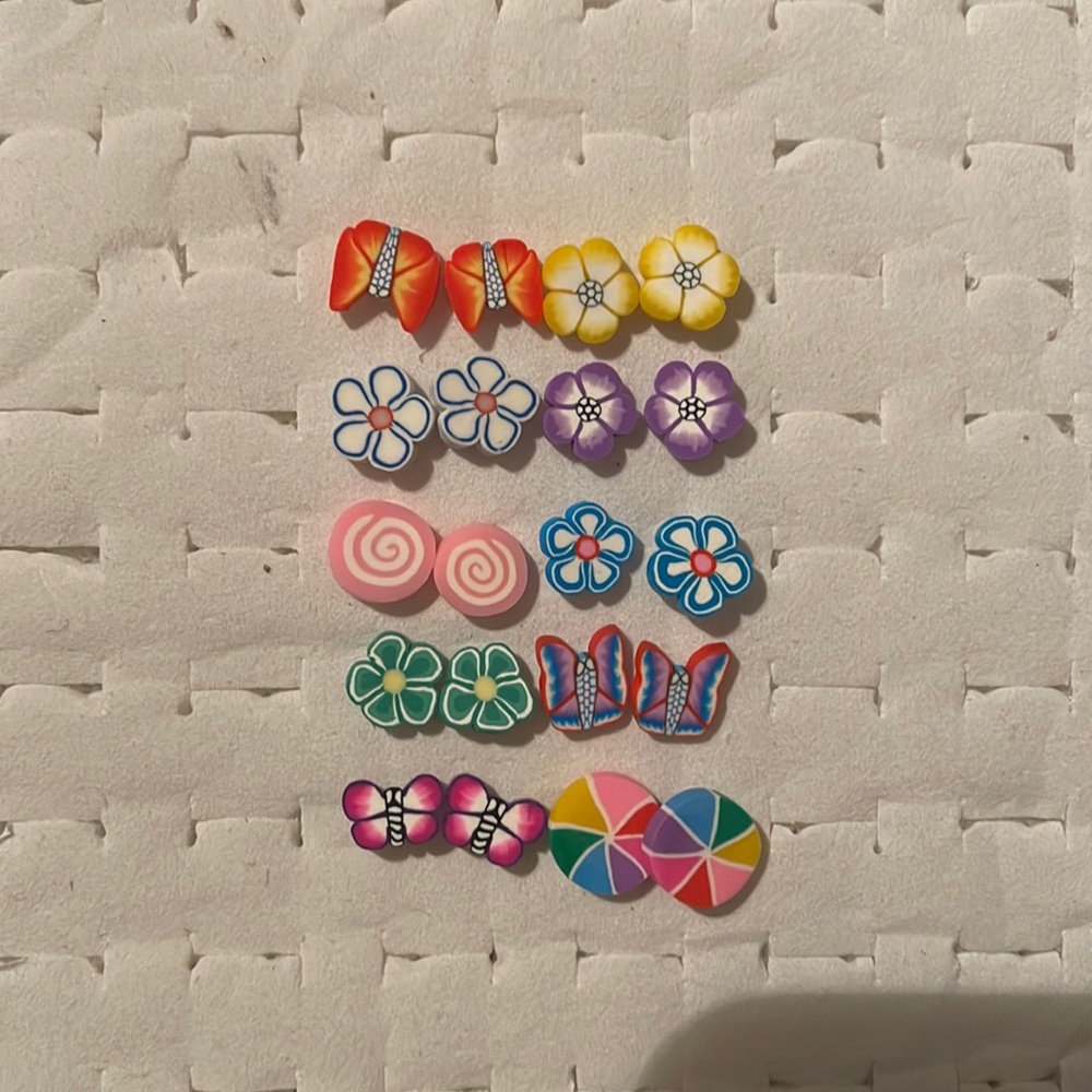 10 pairs! Handmade studs for kids